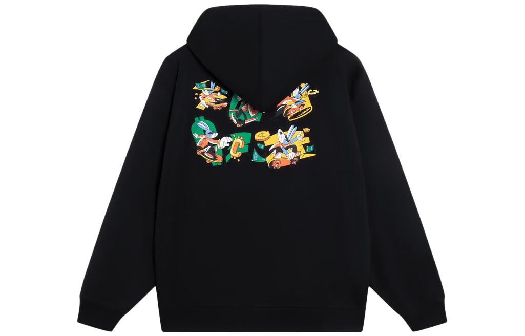 Li-Ning Pablo Ientile Cartoon Embroidered Hoodie Black AWDT161-3