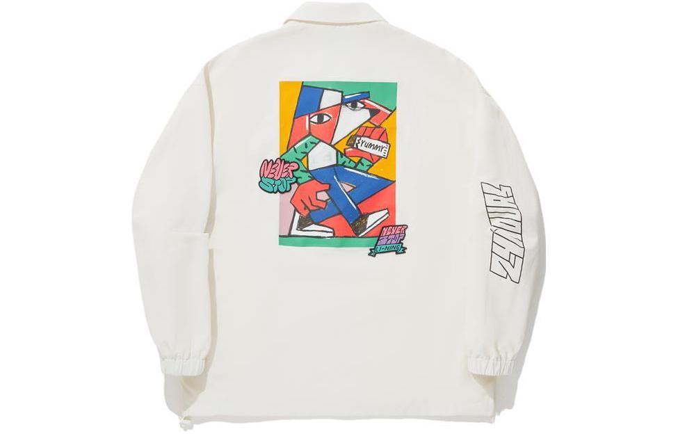 Li-Ning Pablo Ientile Cartoon Print Loose Sports Jacket Off-White AFDU253-3