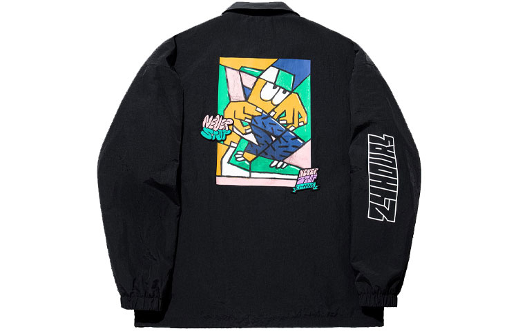 Li-Ning Pablo Ientile Skateboarding Cartoon Print Casual Jacket Black AFDU253-2