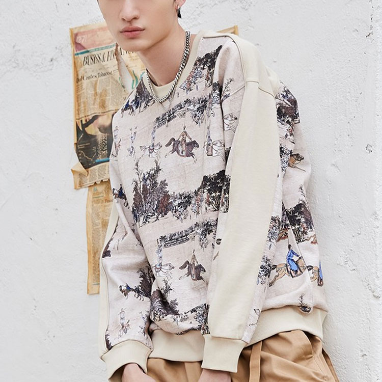 Sizing Li-Ning x Palace Museum BaoYunLou Pullover Sweater Oyster Gray (Unisex) AWDPD31-1