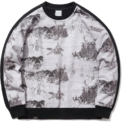 Li-Ning x Palaceside Hall Unisex Crewneck Sweatshirt Black AWDPD31-2 Order Li-Ning x Palaceside Hall Unisex Crewneck Sweatshirt Black AWDPD31-2