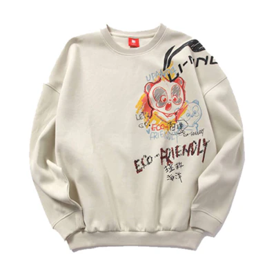 Li-Ning Panda Collaboration Pullover Sweatshirt Men’s White AWDPD41-3
