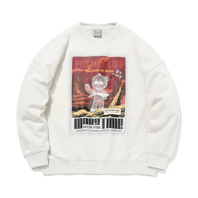 Li-Ning Panda Collaboration White Crewneck Sweatshirt AWDQC69-3