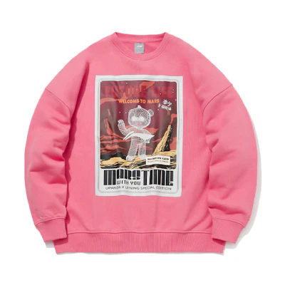 Li-Ning Panda Crewneck Long Sleeve Sweatshirt Pink () AWDQC69-2