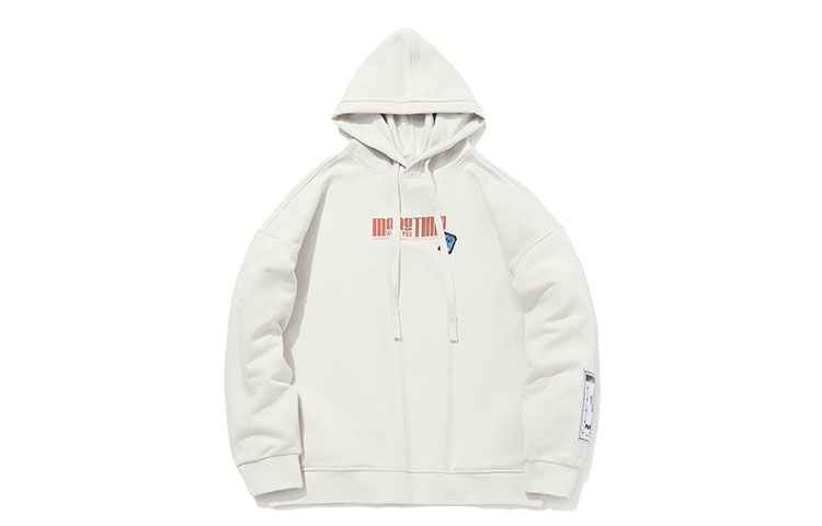 Li-Ning Panda Logo Print Casual Hoodie Pearl White Limited Edition AWDQC65-1