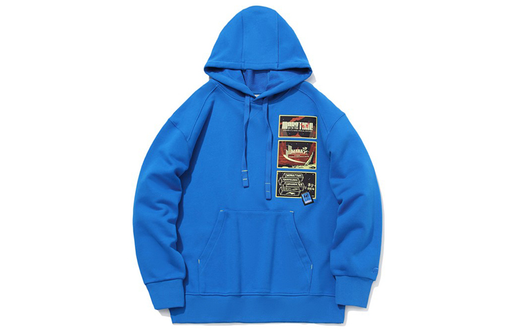 Li-Ning Panda Print Pullover Sweatshirt Deep Space Blue AWDQC67-3