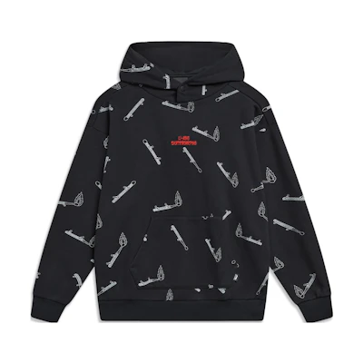 Li-Ning Phil Hackett All-Over Print Hoodie Black Unisex AWDT955-1