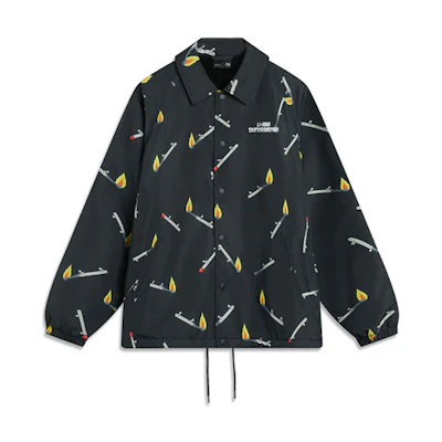 Li-Ning Phil Hackett Fleece Jacket Black Print Warm Casual Loose Fit AFDT699-2
