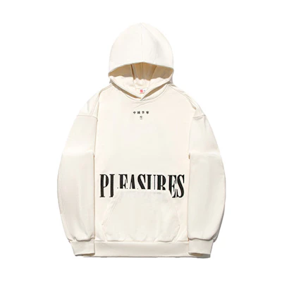 Li-Ning PLEASURES Skate Hoodie Vinyl Print Unisex Cream Pullover AWDTC01-3
