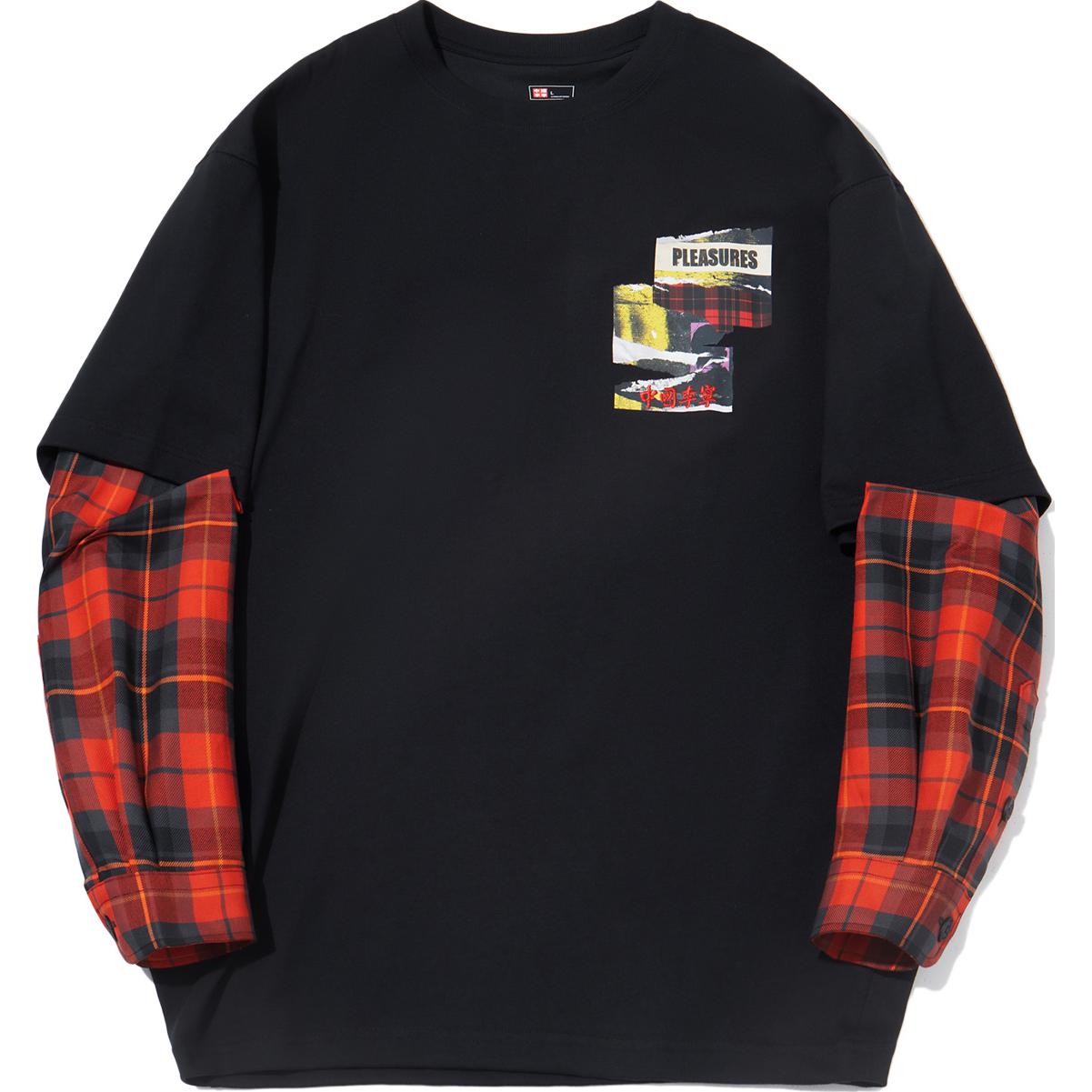 Li-Ning PLEASURES Skateboard Series Black & Red Plaid Long-Sleeve Sweatshirt AHSUE25-2