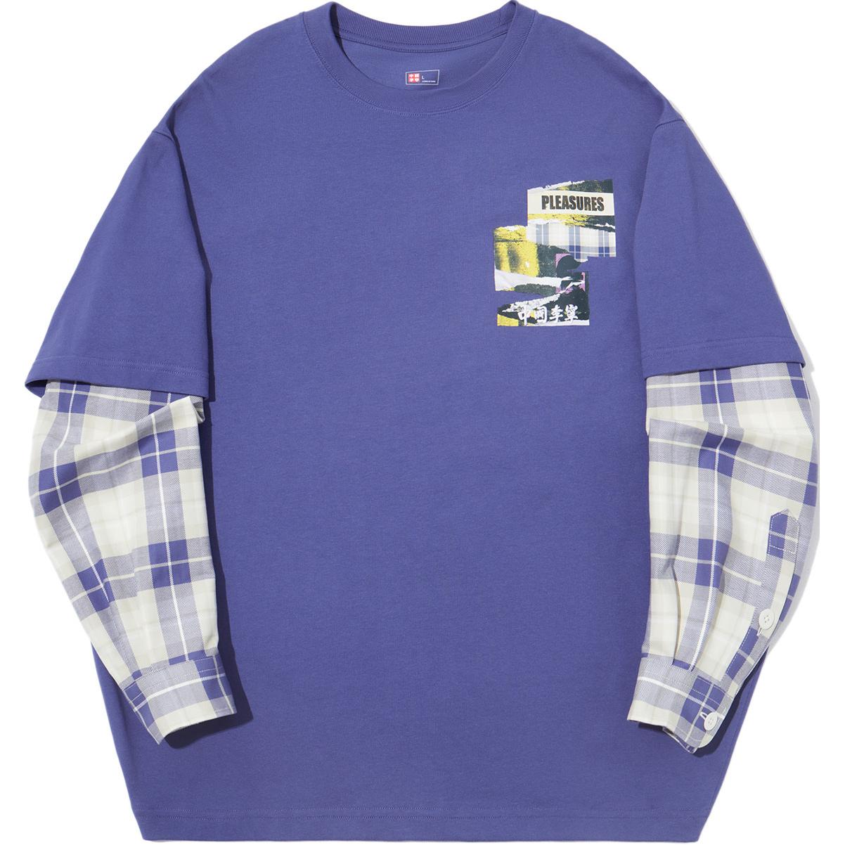 Li-Ning PLEASURES Skateboarding Loose Fit Long-Sleeve Sweatshirt Blue/Yellow Plaid AHSUE25-1