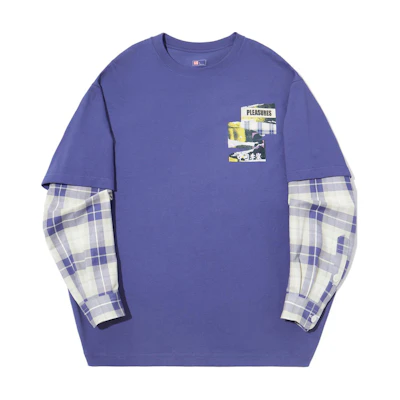 Li-Ning PLEASURES Skateboarding Loose Fit Long-Sleeve Sweatshirt Blue/Yellow Plaid AHSUE25-1
