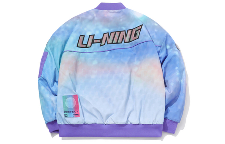 Lookbook Li-Ning x QQ Dance Jaket Fleece Longgar Motif Digital Pria AJDQ473-2