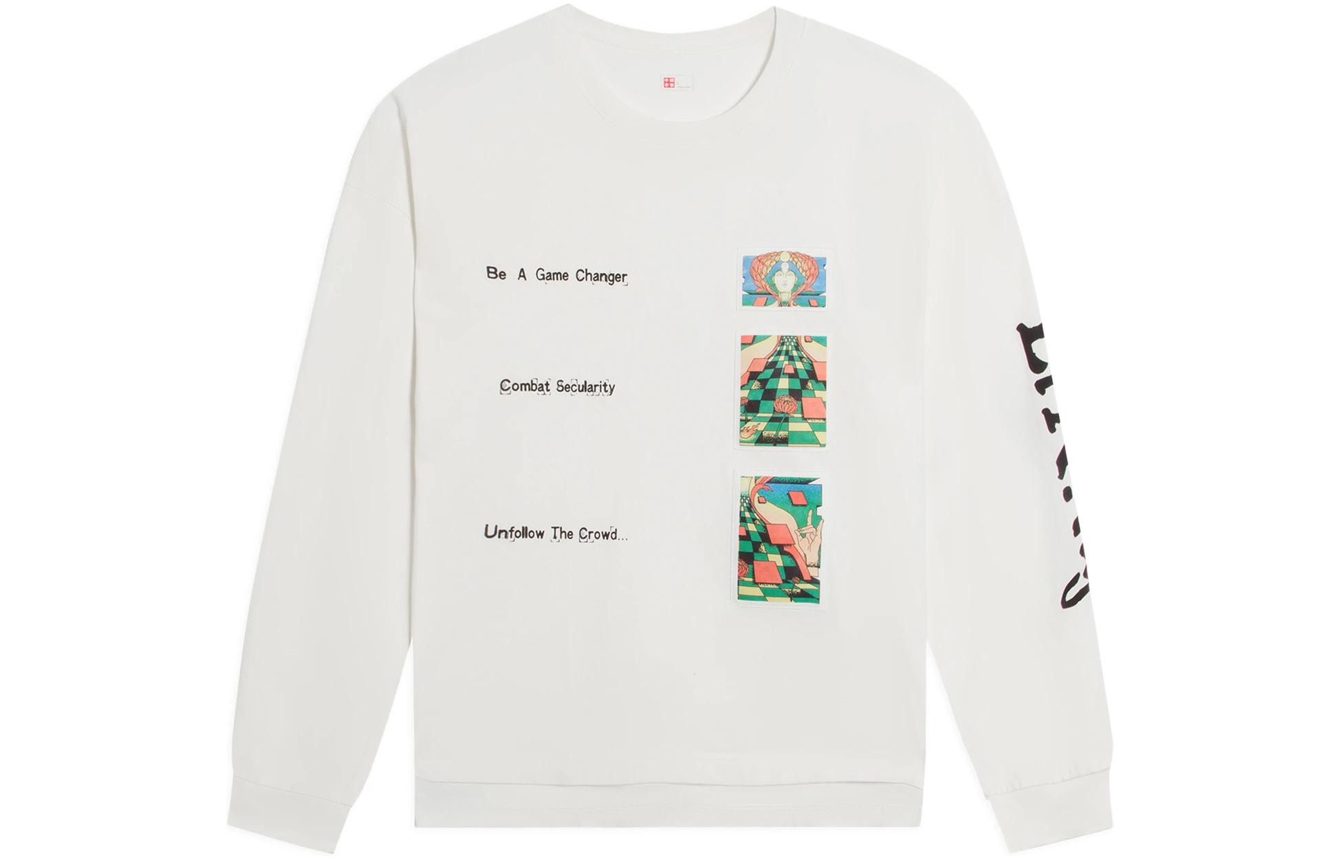Li-Ning Rooovie Artist Collab Graphic Crewneck Sweatshirt White Unisex AHSSB19-1