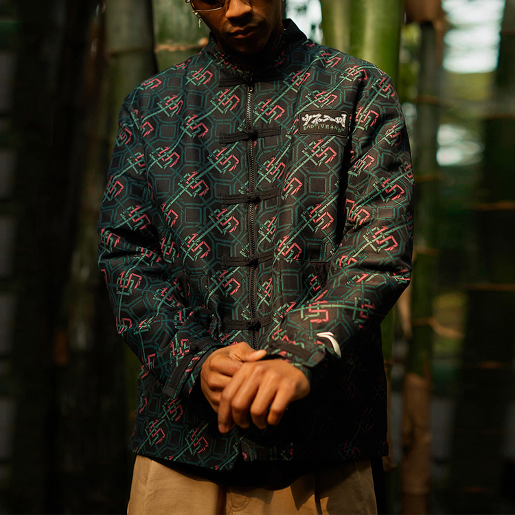 Purchase Li-Ning x Shao Bu Ru Chuan Collab Black Relaxed Fit Sports Jacket AFDR381-1