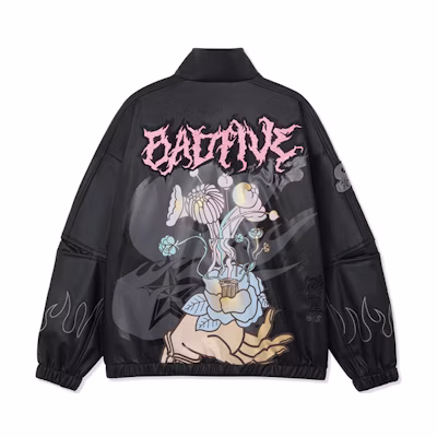 Li-Ning STA Group BADFIVE Chang'an Cartoon Loose Fit Jacket Black Unisex AJDR526-1