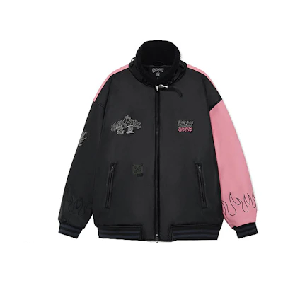 Li-Ning STA_GROUP BADFIVE Chang'an Youth Black Graphic Loose Fit Jacket Mens AJDR527-1