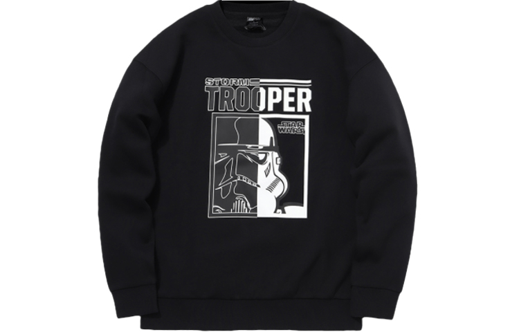 Li-Ning Star Wars Fleece Crewneck Loose Fit Sweatshirt Black AWDQB35-3