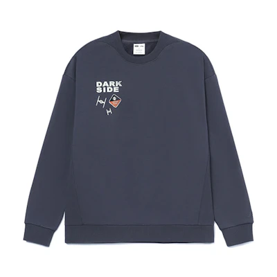 Li-Ning Star Wars Graphic Crewneck Sweatshirt Dark Purple Gray Unisex Relaxed Fit AWDRD57-6