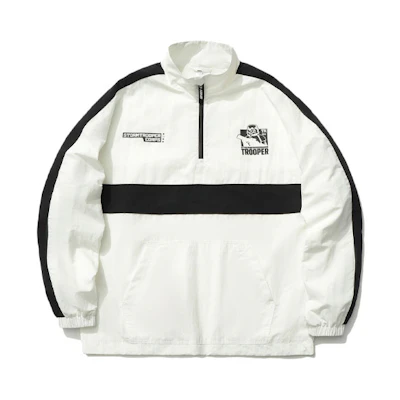 Li-Ning Star Wars Half-Zip Stand Collar Printed Loose Jacket White Unisex AJDR225-1