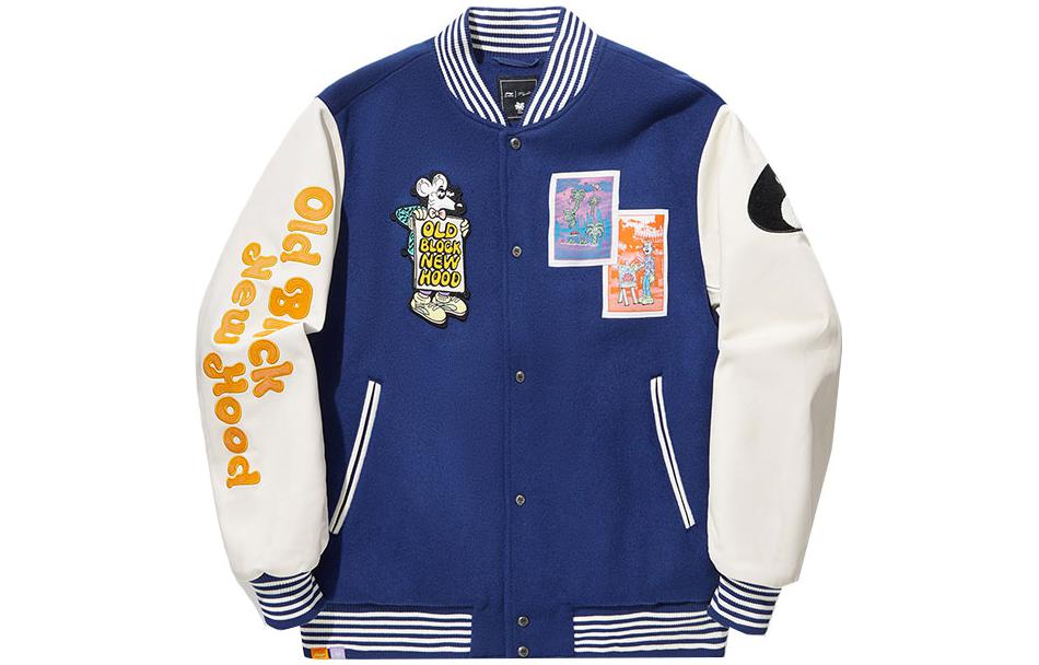 Li-Ning x Steven Harrington  Graffiti Embroidered Jacket Blue White. AJMT301-2