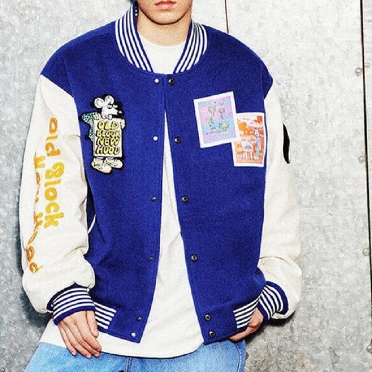 Shop Li-Ning x Steven Harrington Jaket Grafiti Sulam Biru Putih. AJMT301-2