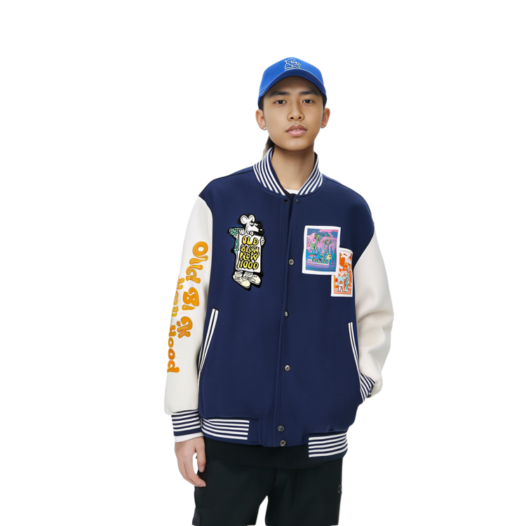 Cheap Li-Ning x Steven Harrington Jaket Grafiti Sulam Biru Putih. AJMT301-2