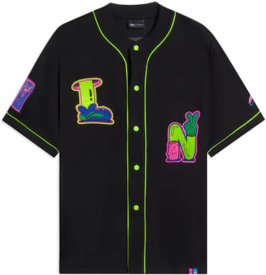Li-Ning x Steven Harrington Black Cartoon Embroidered Short-Sleeve Jacket AFDSC23-1 Order Li-Ning x Steven Harrington Black Cartoon Embroidered Short-Sleeve Jacket AFDSC23-1