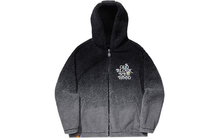 Li-Ning Steven Harrington Gradient Letter Zip Hoodie Unisex Black Grey Gradient AWDTD05-3