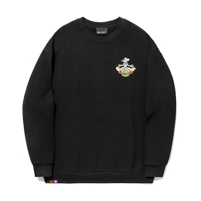 Li-Ning Steven Harrington Letter Print Loose Pullover Sweatshirt Unisex Black AWDTD09-2