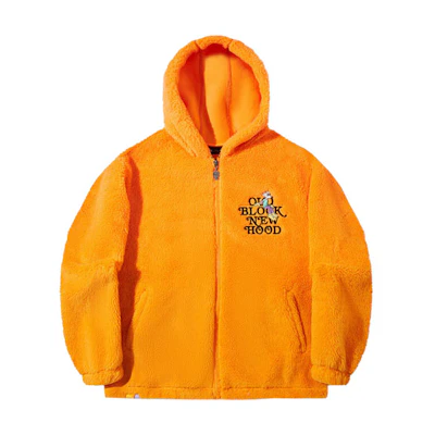 Li-Ning Steven Harrington Skate Hoodie Carrot Orange Print Fleece Jacket AWDTD05-1