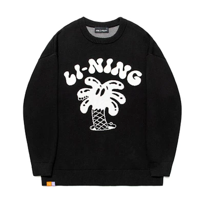 Li-Ning Steven Harrington Skateboard Crewneck Sweatshirt Black () AMBT243-1