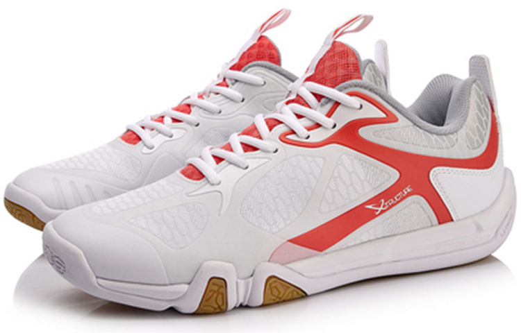 Lookbook 李寧×Tructure ソフト練習用バドミントンシューズ (白/オレンジ) AYTM031-7