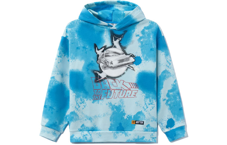 Li-Ning Universal Back to the Future Tie-Dye Hoodie Blue Unisex AWDRB03-1