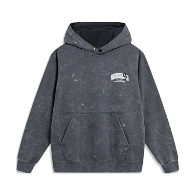 Li-Ning Wade Letter Print Hoodie Pullover Black - Fleece AWDU015-5