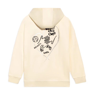 Li-Ning Way of Wade Abstract Graphic Hoodie Unisex - Off-White AWDS113-7