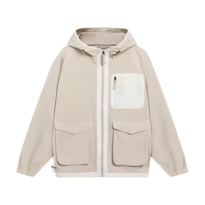 Li-Ning Way of Wade Khaki Hooded Windbreaker Jacket Casual Style AFDT097-3