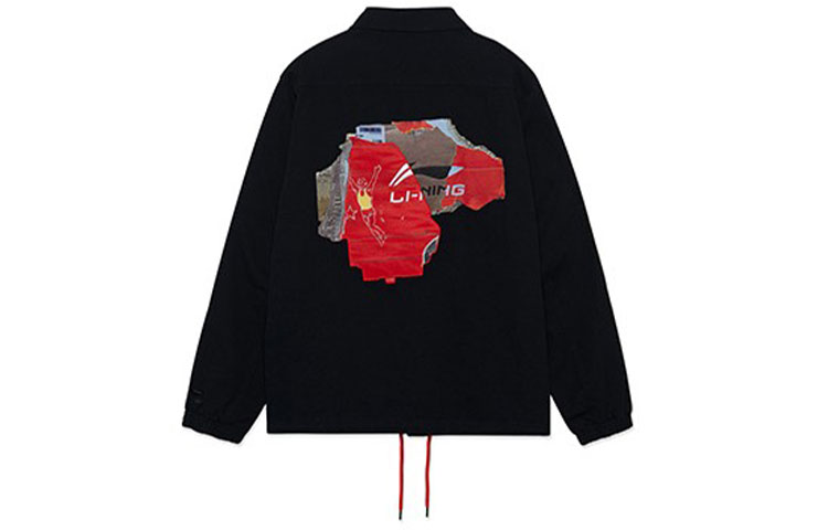 Lookbook Li-Ning x Way of Wade Themed Logo Print Jacket Black Menswear AJDR447-1