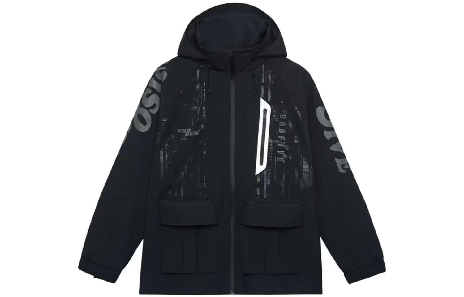 Order 李寧 x WHOOSIS 防水防風連帽外套 黑色休閒風格 AFDSD87-1