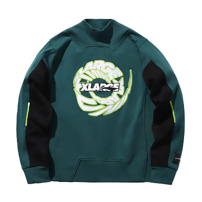 Li-Ning XLARGE Embroidered Logo Fleece Pullover Hoodie Ocean Blue AWDND43-3