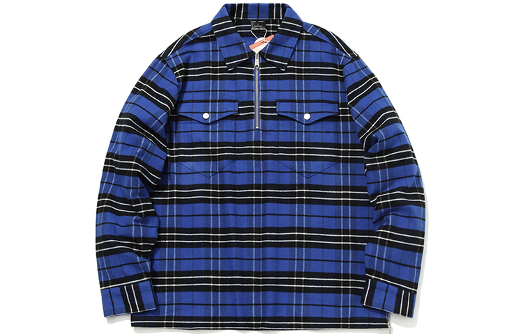 Li-Ning XLARGE Plaid Loose-Fit Casual Jacket Blue () AFDQ879-1