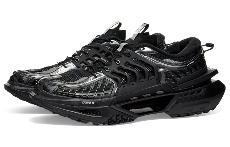 Order LiNing李寧 玄空 減震防滑耐磨 低幫 運動休閒鞋 黑色