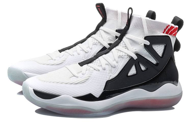 Shop Li-Ning Yu Shuai 11 High 'Black White Red' APAB055-1