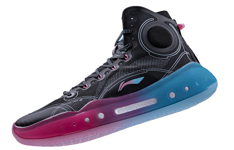 Lookbook Li-Ning Yu Shuai 14 Beng Kasut Bola Keranjang Profesional Hitam/Biru/Merah Jambu ABAQ033-23