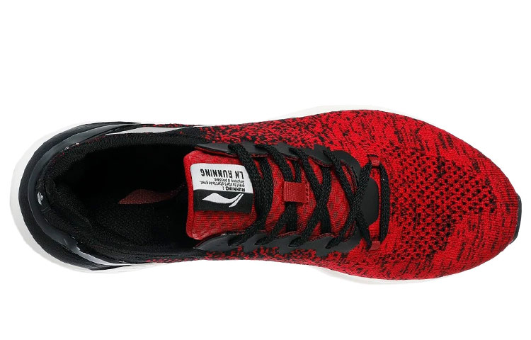 Shop Li-Ning Yun Que Knit Baskets Basses Running ''Rouge Noir'' ARHQ159-NV