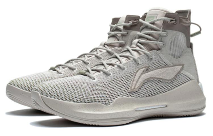 Lookbook 李宁 驭帅13䨻 沙鹰 一体織 回彈輕便 防滑耐磨 高幫 籃球鞋 灰色