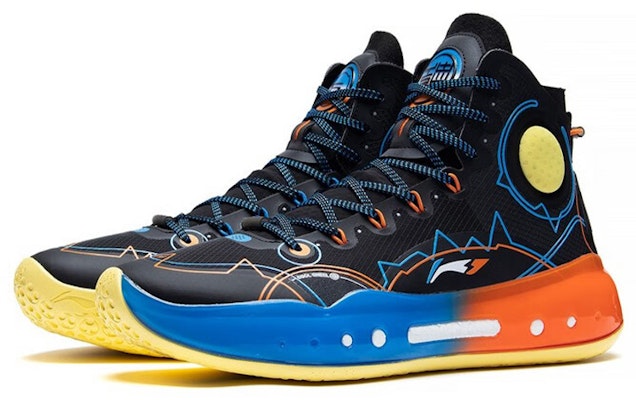 Li-Ning Yushuai 14 'Hitam Biru Oren' ABAQ033-28 Lookbook Li-Ning Yushuai 14 'Hitam Biru Oren' ABAQ033-28