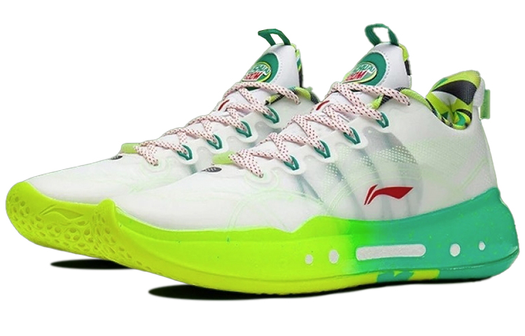 Lookbook LiNing李寧 驭帥 14 型 一體織輕量高反彈 減震防滑耐磨 低筒 籃球鞋 螢光果酸綠