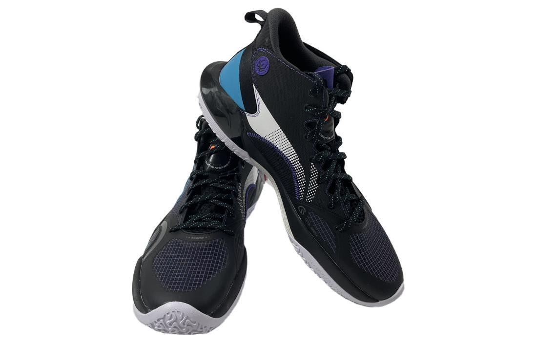 Lookbook 李宁 驭帅15䨻 防滑耐磨 中帮 籃球鞋 男款 黑藍 PE贊助版