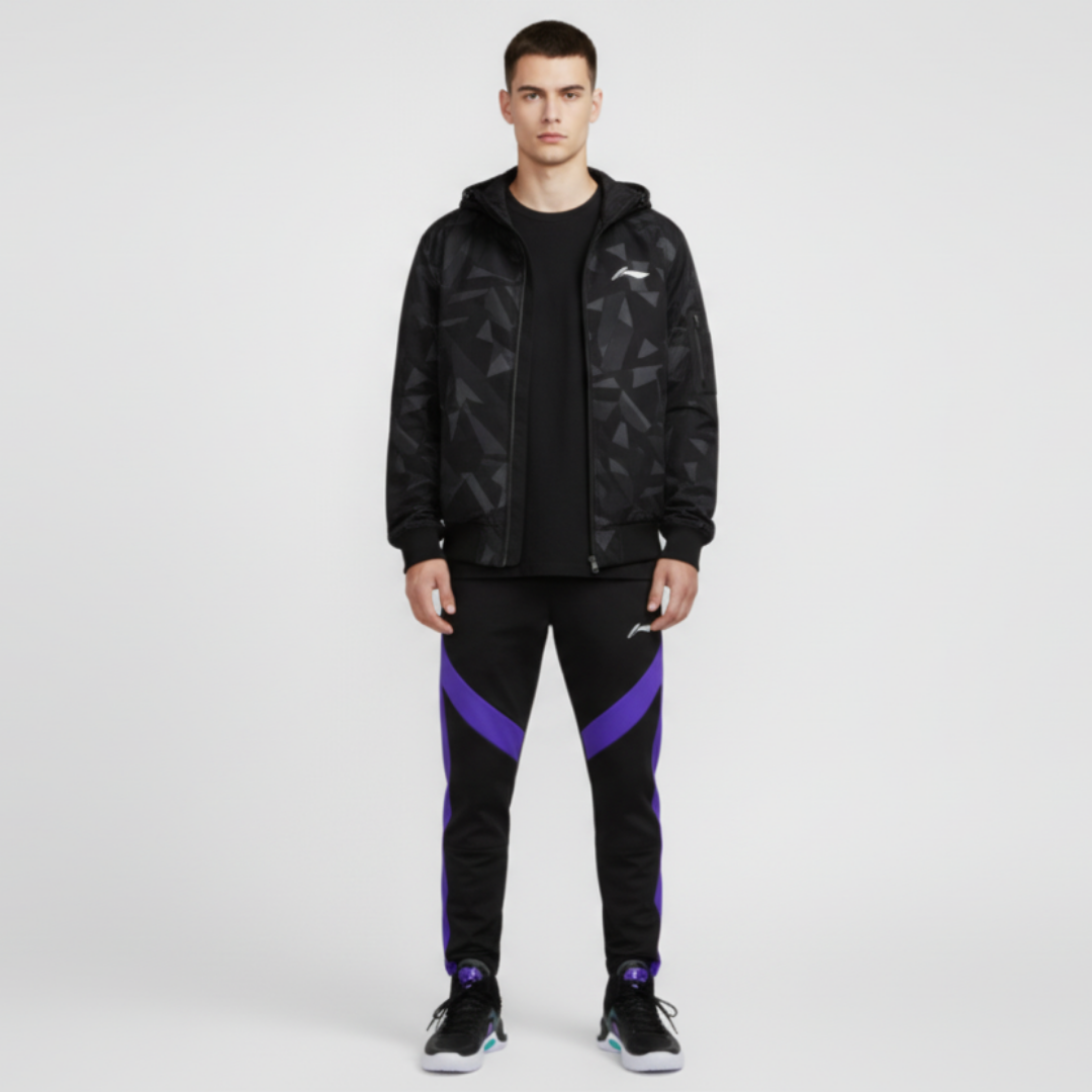 Lookbook Li-Ning Yushuai 17 Mid 'Hitam Ungu' Sepatu Basket ABAT043-9